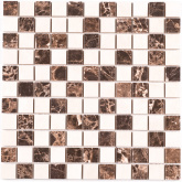 CM 3022 C2 Brown White 30x30 мозаика