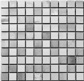 СМ 3020 C2 white/grey 30x30 мозаика