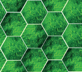 Green Glass Hexagon 12.5x14.5 декор