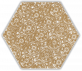 SHINY LINES GOLD HEXAGON INSERTO F 19.8x17.1 декор
