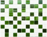 GM 4030 C3 green d/green m/white 30х30 мозаика