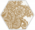 SHINY LINES GOLD HEXAGON INSERTO B 19.8x17.1 декор