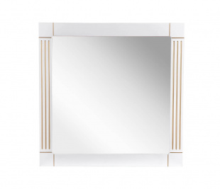 Зеркало ROYAL белый цвет 100 см патина золото