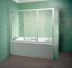 AVDP3 шторка для ванны 150см пластик Rain белый 40VP010241