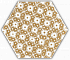 SHINY LINES GOLD HEXAGON INSERTO D 19.8X17.1 декор