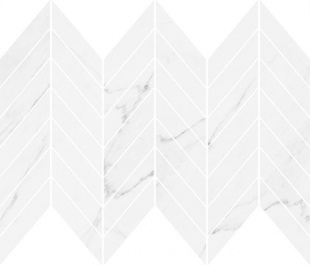 MARINEL WHITE CHEVRON MOSAIC GLOSSY 29.8x25.5 мозаика