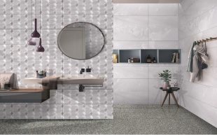 Violeta Crema Decor 30х90 стена