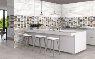 Arabesque Grey Decor 30х90 стена