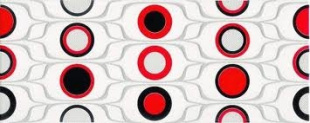 Domenico Red Circles Inserto декор 20x50