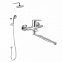SET20220124 IMPRESE душевой набор, смеситель для ванны PRAHA new, душевая система без смесителя (35030 new+T-15084), хром