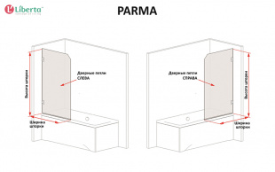Parma Стеклянная шторка для ванной