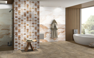 Arabesque Beige Decor 30х90 стена