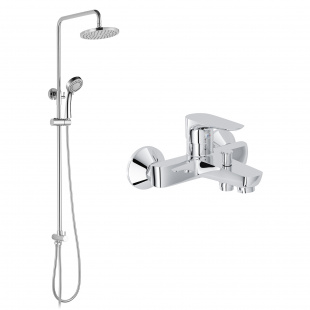 SET20220122 IMPRESE душевой набор, смеситель для ванны MODUS, душевая система без смесителя (f03208201SR+T-15084), хром