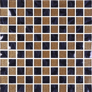 GM 8013 CC Brown Gold/Black pearl S4 30x30 мозаика