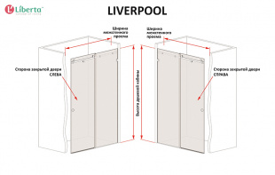 Liverpool Стеклянная дверь для душа