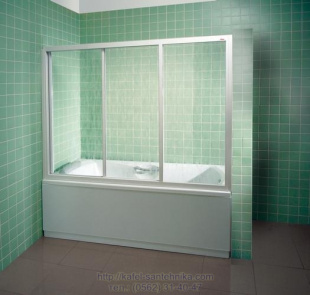 AVDP3 шторка для ванны 150см стекло Grape белый 40VP0102ZG